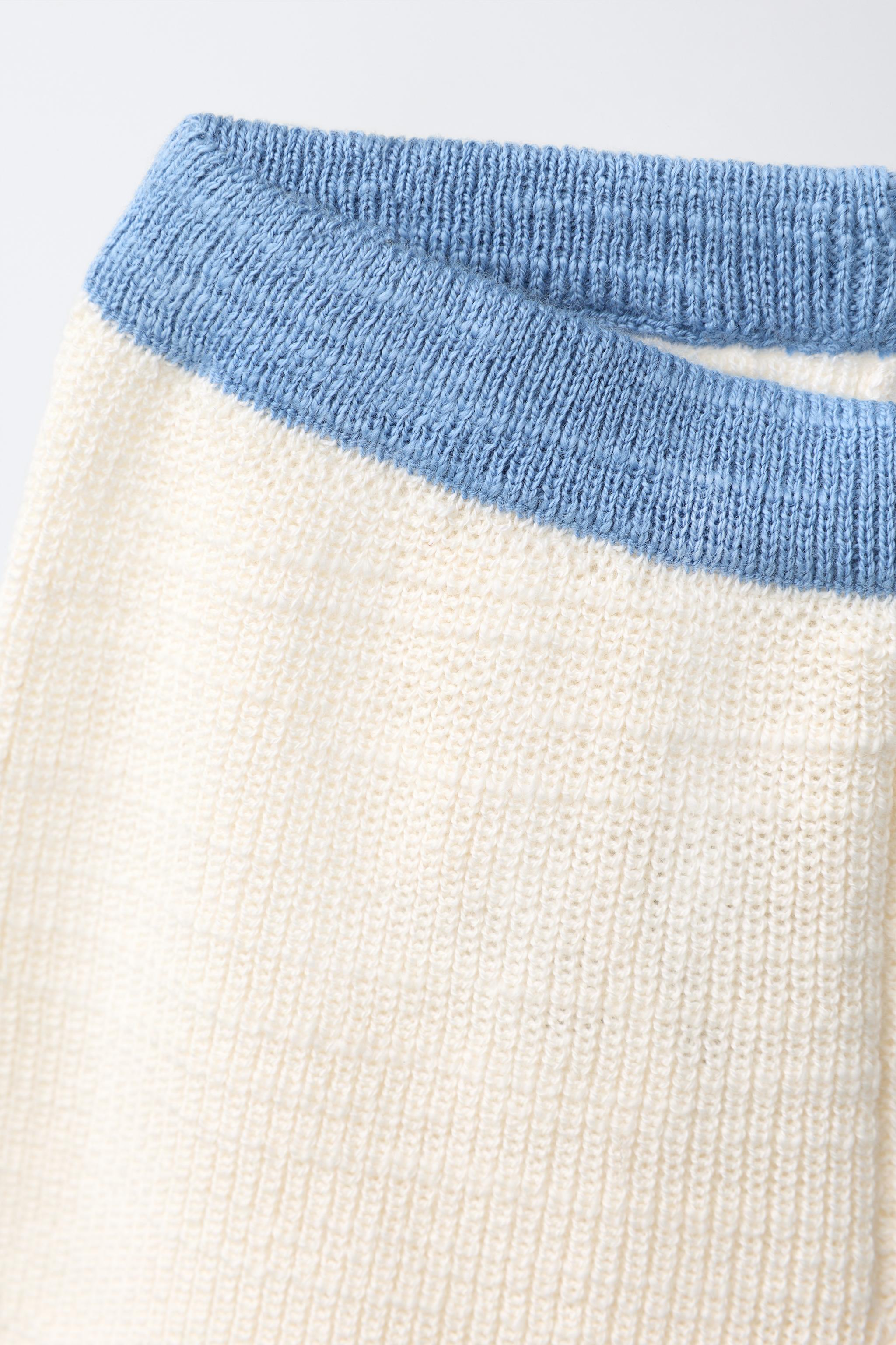 CONTRAST KNIT SHORTS